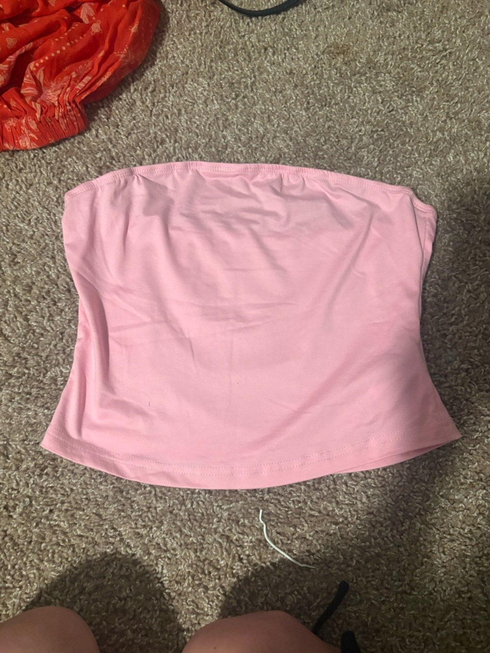 SHEIN Pink Strapless Tube Top